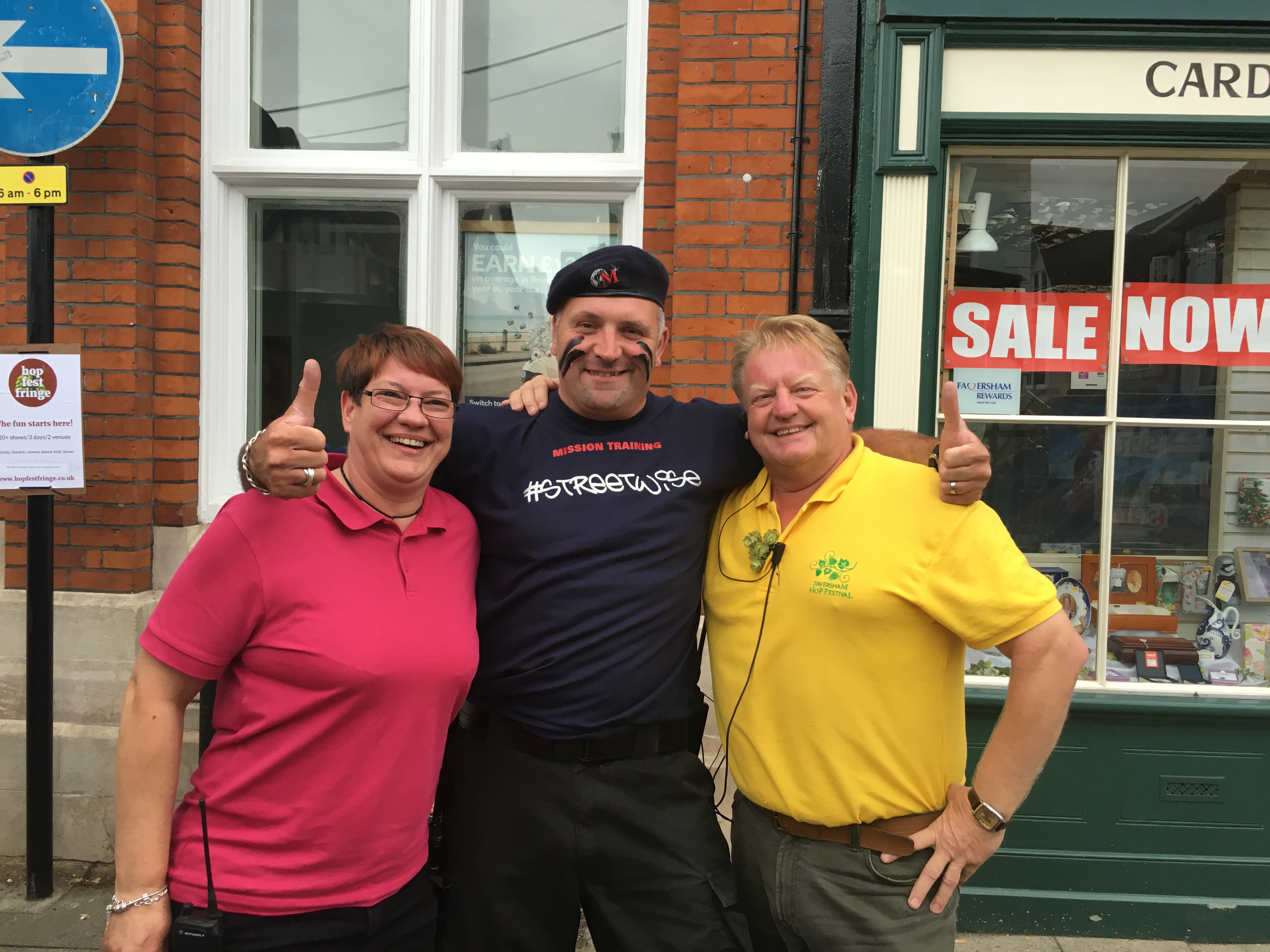 September 2016 - Maximus with the team at the Faversham Hop Festival